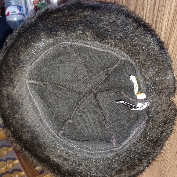 Vintage Brown Faux Fur Bucket Hat, s-m, sold at Gimbels, warm cozy - Picture 3 of 5